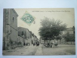 LECTOURE  (Gers)  :  Le  Collège  Place D'Armes Et Rue Nationale - Lectoure