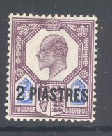 BRITISH LEVANT, 1905 2Pi (DeLaRue, Chalky) Slate-purple VLMM, SG14ab, Cat £42 - Levant Britannique