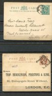 Great Britain 1936 (2) Postal Cards To London - Cartas & Documentos