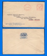 AU 1933, 2d Metered Cover From Newtown NSW To England - Machine Labels [ATM]