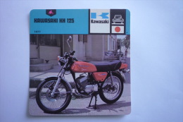 Transports - Sports Moto - Carte Fiche Moto - Kawasaki Kh 125 - 1977 ( Description Au Dos De La Carte ) - Motorcycle Sport