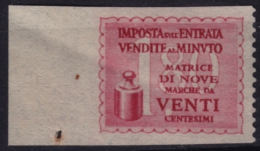 Italy - Sales Tax VAT Revenue Stamp / Imposta Entrata Vendite Minuto - MNH - Revenue Stamps