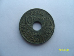 TUNISIA  10  CENTIMES  1941 - Tunisie