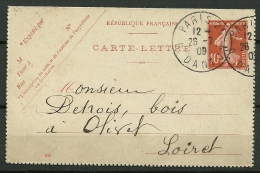 CARTE-LETTRE :  OBL.  PARIS R. DANTON  (SEINE) - Kartenbriefe