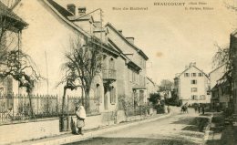 CPA BEAUCOURT RUE DE BADEVEL 1908 - Beaucourt