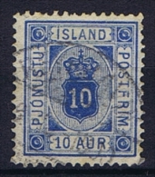 Iceland: 1876  Mi Nr 5 A B  Used Ultramarin,  Perfo 14 : 13,5, Dienstmarke Service - Service