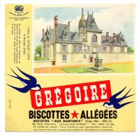 Buvard - Biscottes Allégées Grégoire - L'Hôtel De Jacques Coeur à Bourges (Cher) - Biscotti