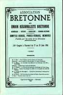 Association Bretonne Et Union Régionaliste Bretonne : Comptes Rendus, Procès Verbaux, Mémoires 1986 - Bretagne