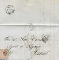 CARTA  DE  ALCAÑIZ A TERUEL   AÑO 1868 - Lettres & Documents