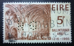 EIRE 1966: YT 189 / Mi 190 / Hib C112 / Sc 218 / SG 225, PERFIN, 2nd Choice, O - FREE SHIPPING ABOVE 10 EURO - Oblitérés