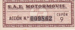 01328 Acciones S.A.E MOTORMOVIL - Automobilismo