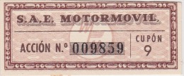 01338 Acciones S.A.E MOTORMOVIL - Automobilismo