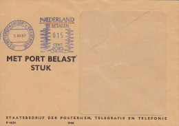 Netherlands Districtspostkantoor 'S-GRAVENHAGE 1967 Meter Stamp Cover Brief MET PORT BELAST Staatsbedrijf - Storia Postale