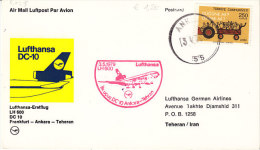 Türkei-Ankara 1979. Lufthansa Erstflug Frankfurt-Ankara-Teheran (5.029) - Lettres & Documents