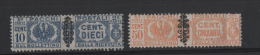 Fra198 Luogotenenza Re Umberto II, Pacchi Postale Soprastampa Con Fregio Nero Al Centro, N.49 N.52 - Postal Parcels
