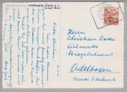 Heimat BE Langnau 1946-05-12 Bahnstationsstempel Auf AK Nach Adelboden - Lettres & Documents