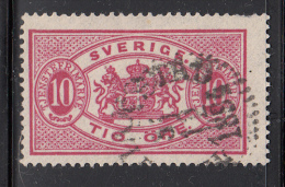 Sweden Used Scott #O17a 10o Rose CDS 31-12-1894 Pulled Perfs - Dienstmarken