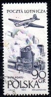 POLAND 1957 Air. - 90g Ilyushin Il-14P Over Steel Works  FU - Gebraucht