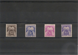 ANDORRE  Années 1943/46 TAXE N° Y/T :21-22-24-28** - Unused Stamps