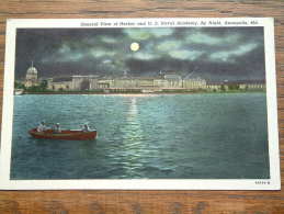 General View Of Harbor And U.S. Naval Academy By Night ( 44524 - N ) - Anno 1954 ( Zie Foto Voor Details ) !! - Annapolis – Naval Academy