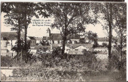 CPA Rebais L´ Eglise Et L´ Usine Des Papiers Favor 77 Seine Et Marne - Rebais