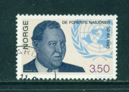 NORWAY - 1995  United Nations  3k50  Used As Scan - Used Stamps