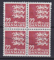 Denmark 1987 Mi. 888     22.00 Kr Small Arms Of State Kleines Reichswaffen 4-Block !! - Blocchi & Foglietti