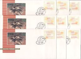 AUSTRALIA 1989 LIZARD FRAMA SET OF 9 FDC - Timbres De Distributeurs [ATM]