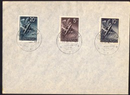 1942  Enveloppe Souvenir Non Adressée 3 Timbres De Poste Aérienne - Storia Postale