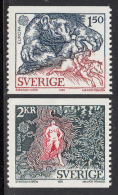 Sweden MH Scott #1352-#1353 Set Of 2 1.50k Troll Chasing Boy, 2k Lady Of The Woods - Neufs