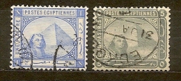 EGITTO Egypte    N. 34-35/ US - 1884- Lot Lotto - 1866-1914 Ägypten Khediva