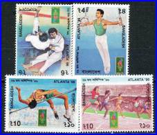 BANGLADESH 1996 SUMMER OLYMPIC GAMES SC# 521-24  VF NH JUDO WRESTLING - Summer 1996: Atlanta