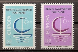 Türkei 1966, Nr. 2018-2019, Europa CEPT Boot, Postfrisch (mnh) ** - Unused Stamps