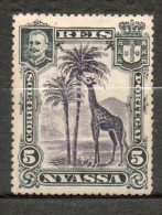 NYASSA  Girafe 5r Violet 1901 N°28 - Nyasaland