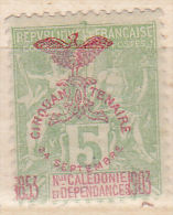 NOUVELLE CALÉDONIE N° 71 5C VERT JAUNE CINQUANTENAIRE DE LA PRÉSENCE FRANÇAISE NEUF AVEC CHARNIÈRE TRÈS LEGERE - Nuovi