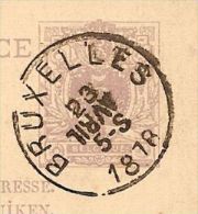 Postkaart Van 5 Centimes Met Curiositeit " AVRIL Omgekeerd Op Afstempeling BRUXELLES Dd. 23/4/1878 " ! ZELDZAAM ! - 1869-1888 Lion Couché