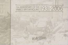 New Zealand 2006 Anniversary Hawkes Bay Earthquake MS Booklet - Booklets