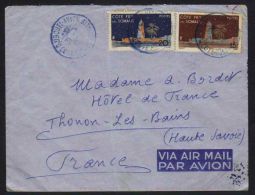 COTE DES SOMALIS - DJIBOUTI / 1954  LETTRE AVION POUR LA FRANCE / 2 IMAGES (ref 5295) - Lettres & Documents