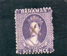 BAHAMAS 1863 O DENT 12.5 FLIGRANE CC - 1859-1963 Crown Colony