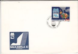 FLOWER, CASTLE, BALKANFILA PHILATELIC EXHIBITION, SPECIAL COVER, 1987, YOUGOSLAVIA - Covers & Documents