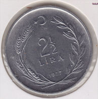 @Y@  Turkije   2 1/2   Lira    1977    (item 2416) - Turquie