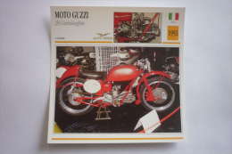 Transports - Sports Moto-carte Fiche Technique Moto ( Moto-guzzi 250 Gambalunghino ( Course ) -1951 ( Description Au Dos - Sport Moto