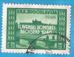 1946  JUGOSLAVIJA Slav Congress PANSLAWISCHER KONGRESS PRAHA PONTE HRADSCHIN PRAG  USED - Used Stamps