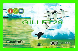 TÉLÉCARTES, THAILANDE - PINGOUINS & MANCHOTS - 300 BAHT - PHONECARDS - JUNE/2004 - - Pinguins