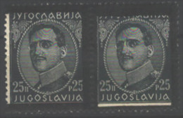 YUGOSLAVIA - JUGOSLAVIA -  ERROR OVPT In Pair - MURDER KING ALEXANDAR  - **MNH - 1934 - Neufs