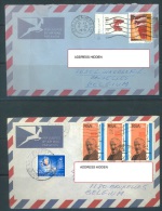 RSA  - 1973 - 2 COVERS BY AIR MAIL - FROM STELLENBOSCH AND SOMERSET  TO BELGIUM -  Yv  340 348 - Lot 8847 - Lettres & Documents