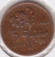 @Y@  Turkije   5  Kurus  1962    (item 2441) - Turquie