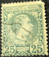 Monaco 1885 Prince Charles III 25c - Used - Autres & Non Classés