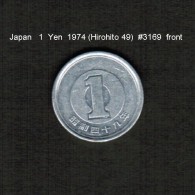 JAPAN    1  YEN  1974  (HIROHITO 49---SHOWA PERIOD)  (Y # 74) - Giappone