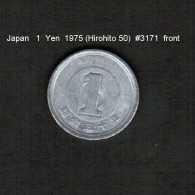 JAPAN    1  YEN  1975  (HIROHITO 50---SHOWA PERIOD)  (Y # 74) - Japon